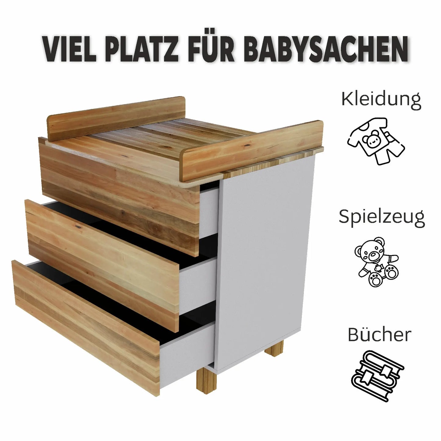 Vilha Babyzimmer Set 900 weiß/natur Vilha