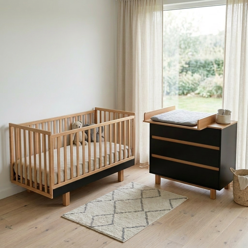 Babyzimmer Vilha Kommode 1000 & Babybett 70x140 natur/graphit – 2026 Guide