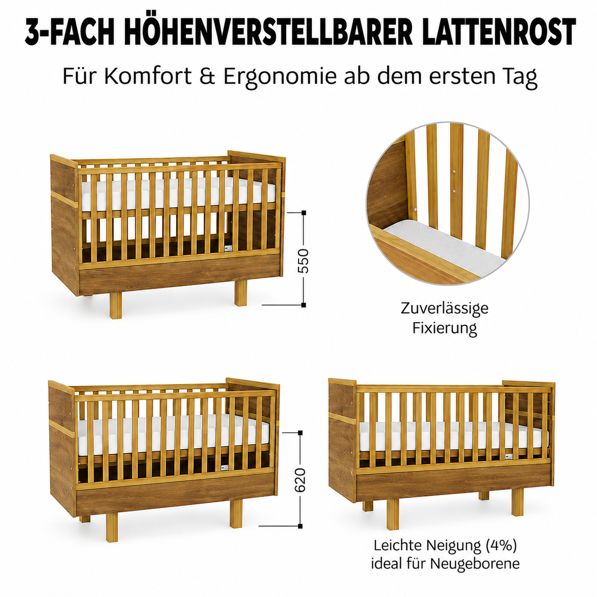 Kinderbet für Komfort & Ergonomie ab dem ersten Tag
