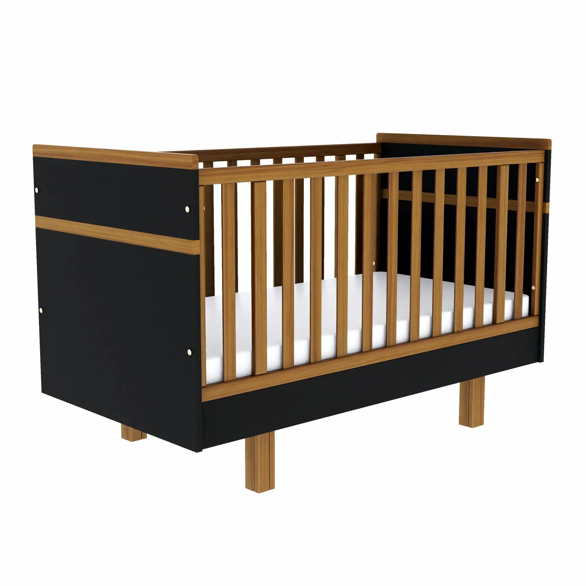 Babybett Kinderbett für 5 Jahre – sicher von Geburt an (graphit/natur) Vilha