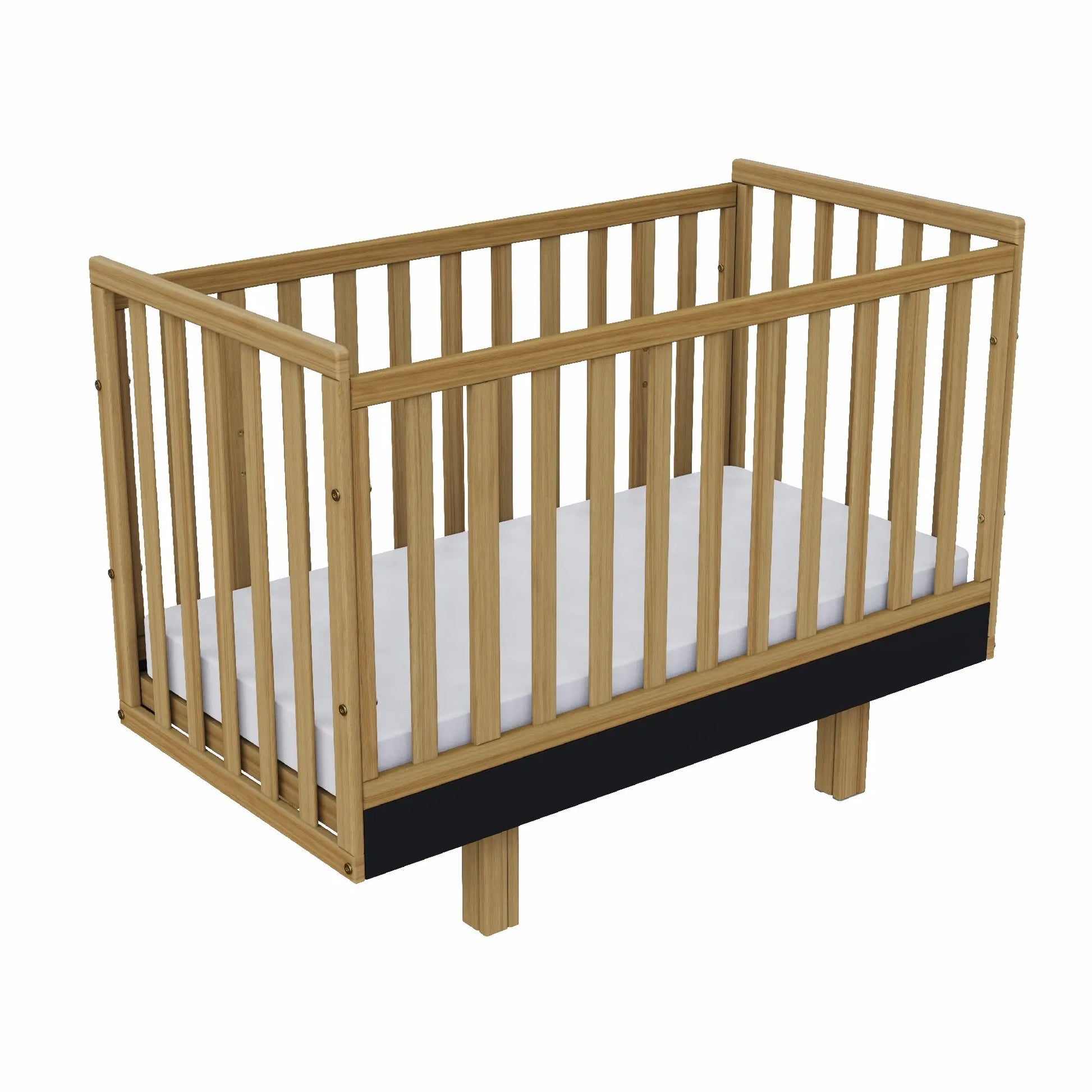Babybett Holz 60x120 graphit/natur–  Sicherheit und Komfort für Ihr Baby Vilha