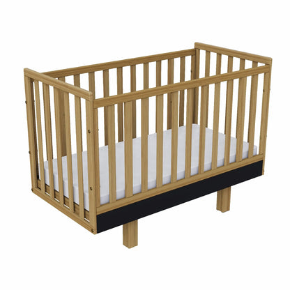 Babybett Holz 60x120 graphit/natur–  Sicherheit und Komfort für Ihr Baby Vilha