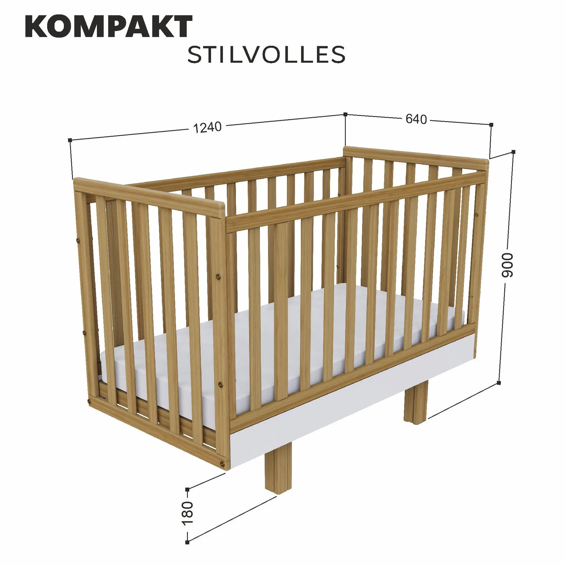 Babyzimmer Vilha 900 natur/weiß Vilha