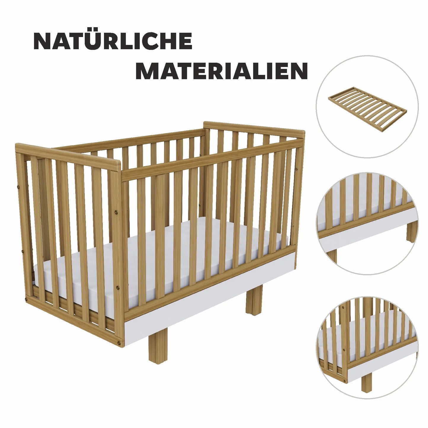 Babyzimmer Vilha 900 natur/weiß Vilha