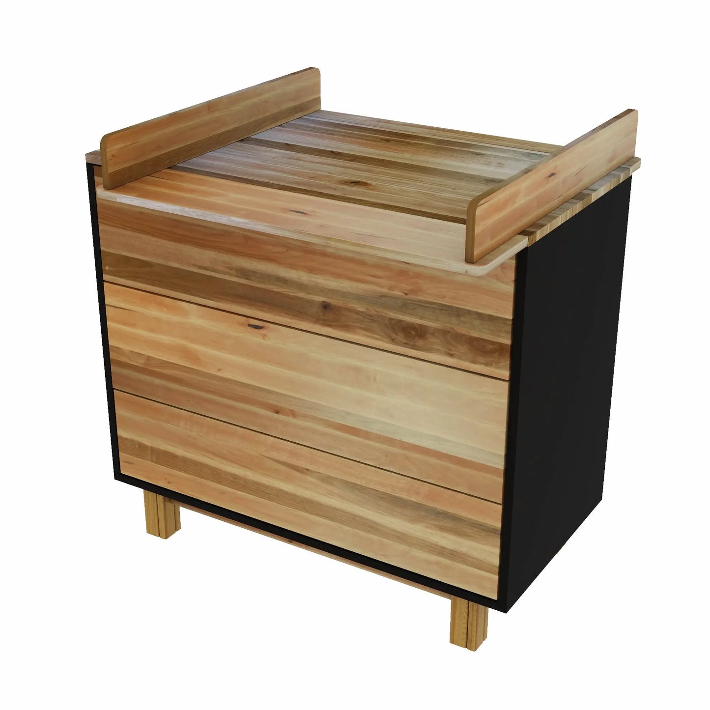 Kinderzimmer Kommode 900 Vilha – Holz Kommode für Babyzimmer & Kinderzimmer graphit/natur Vilha