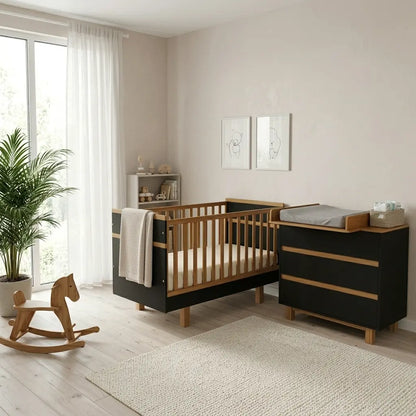 Babyzimmer Set 1000 Vilha graphit/natur Vilha