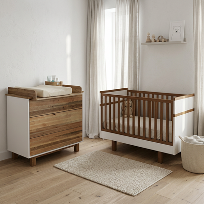 Vilha Kommode 900  weiß/natur