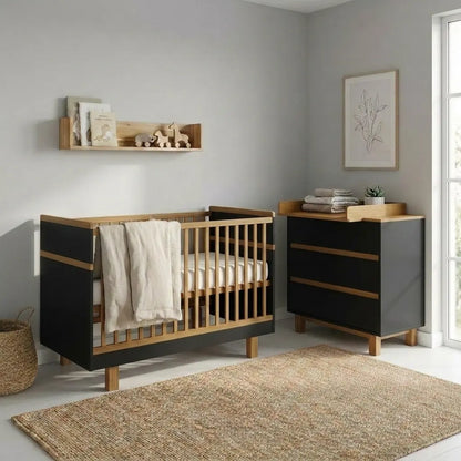 Babyzimmer Set 1000 Vilha graphit/natur Vilha