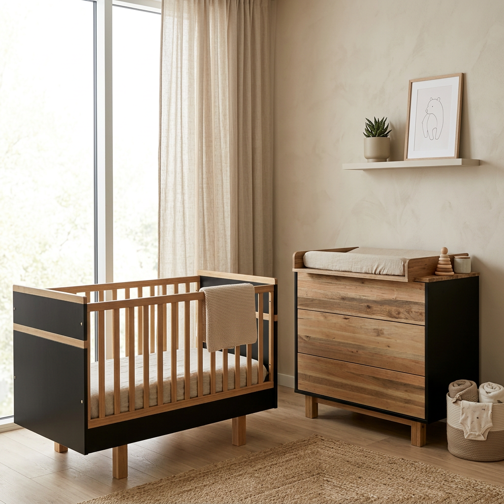 Vilha Kommode 900  graphit/natur