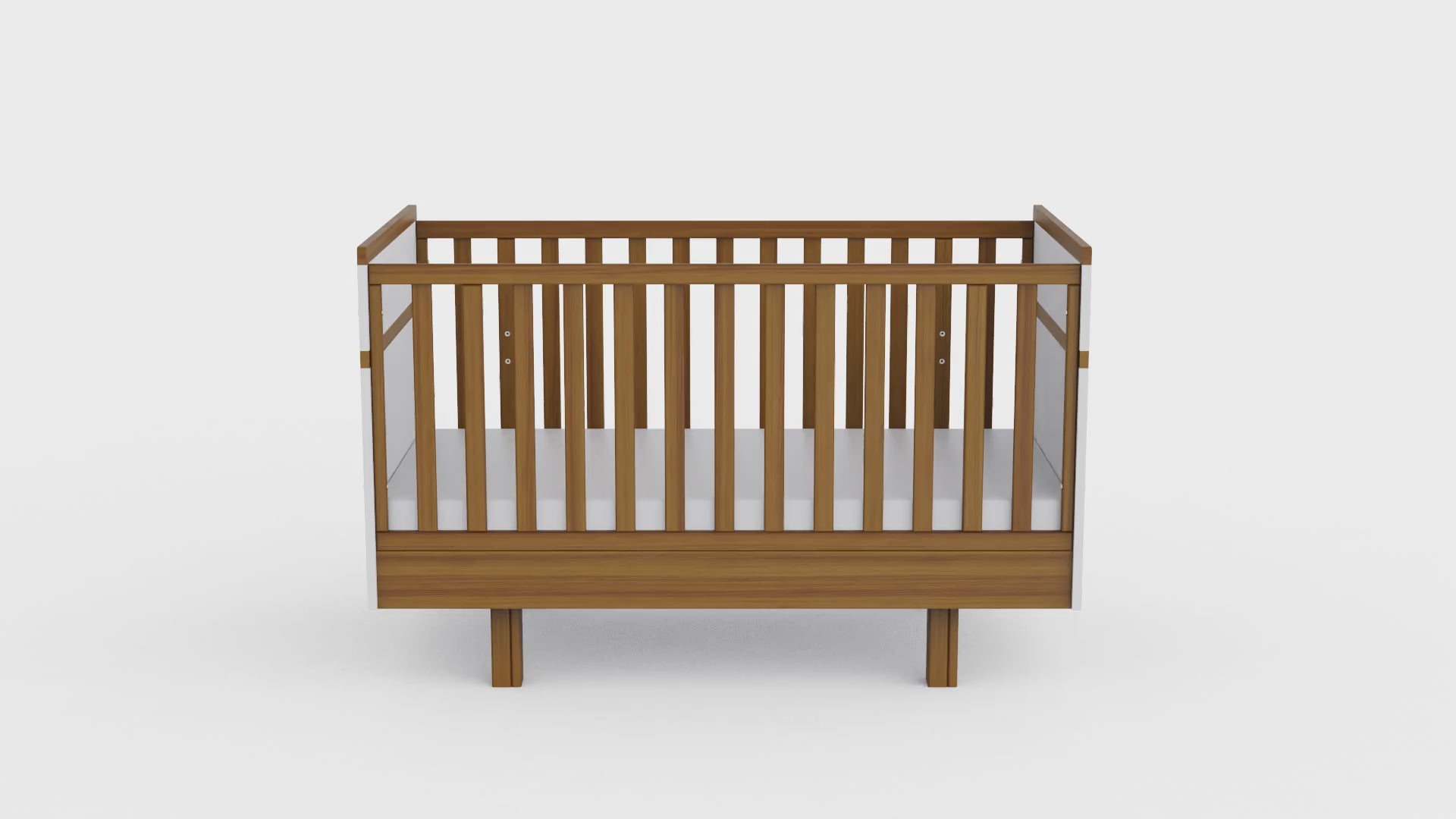 Babybett weiß/natur Vilha Video