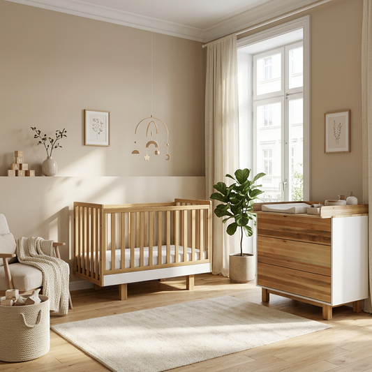 Babyzimmer Vilha 900 natur/weiß