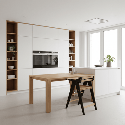 Vilha Babyhochstuhl HOKU klappbar aus Massivholz graphit/natur - Vilha