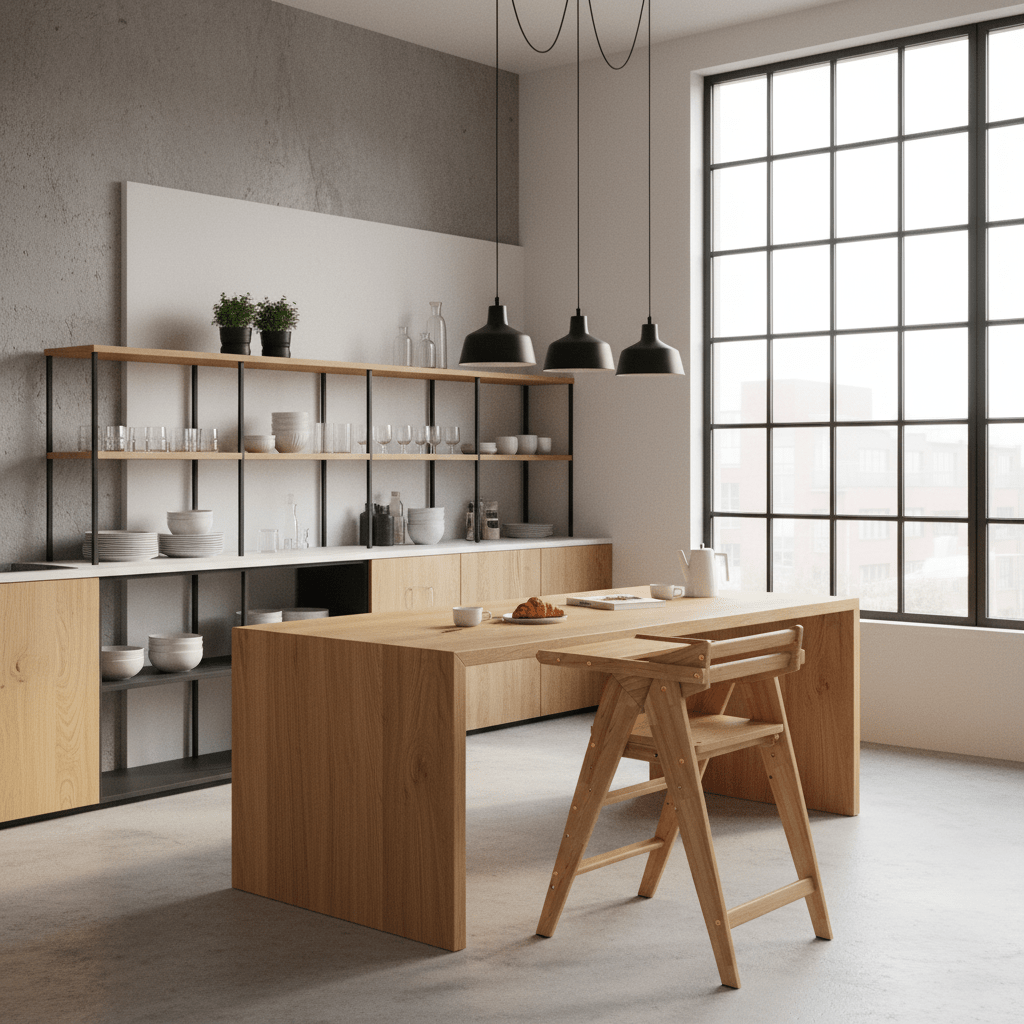 Vilha Babyhochstuhl HOKU klappbar aus Massivholz natur - Vilha