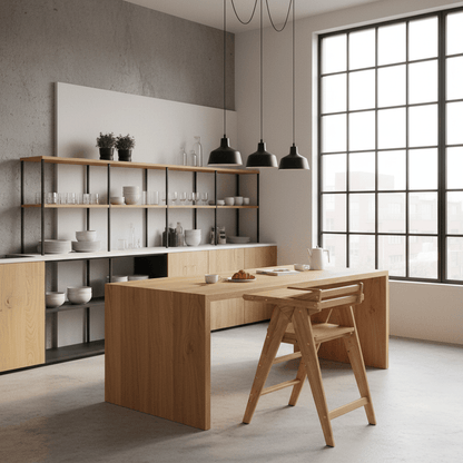 Vilha Babyhochstuhl HOKU klappbar aus Massivholz natur - Vilha