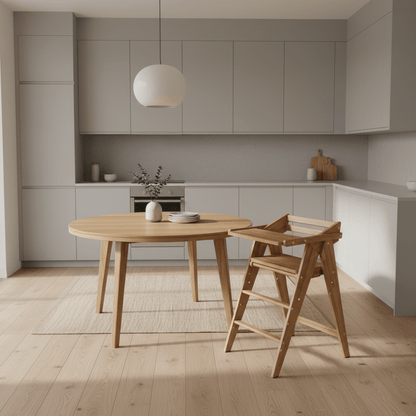 Vilha Babyhochstuhl HOKU klappbar aus Massivholz natur - Vilha