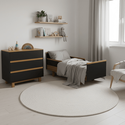 Babybett und Wickelkommode Set