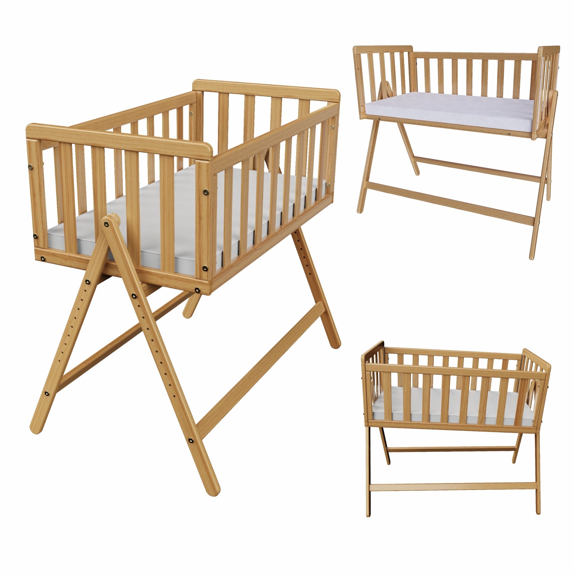 Vilha Beistellbett aus Holz Natur - Vilha