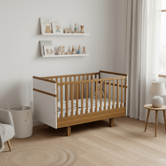 Babybett 70x140 cm weiß/natur - Vilha