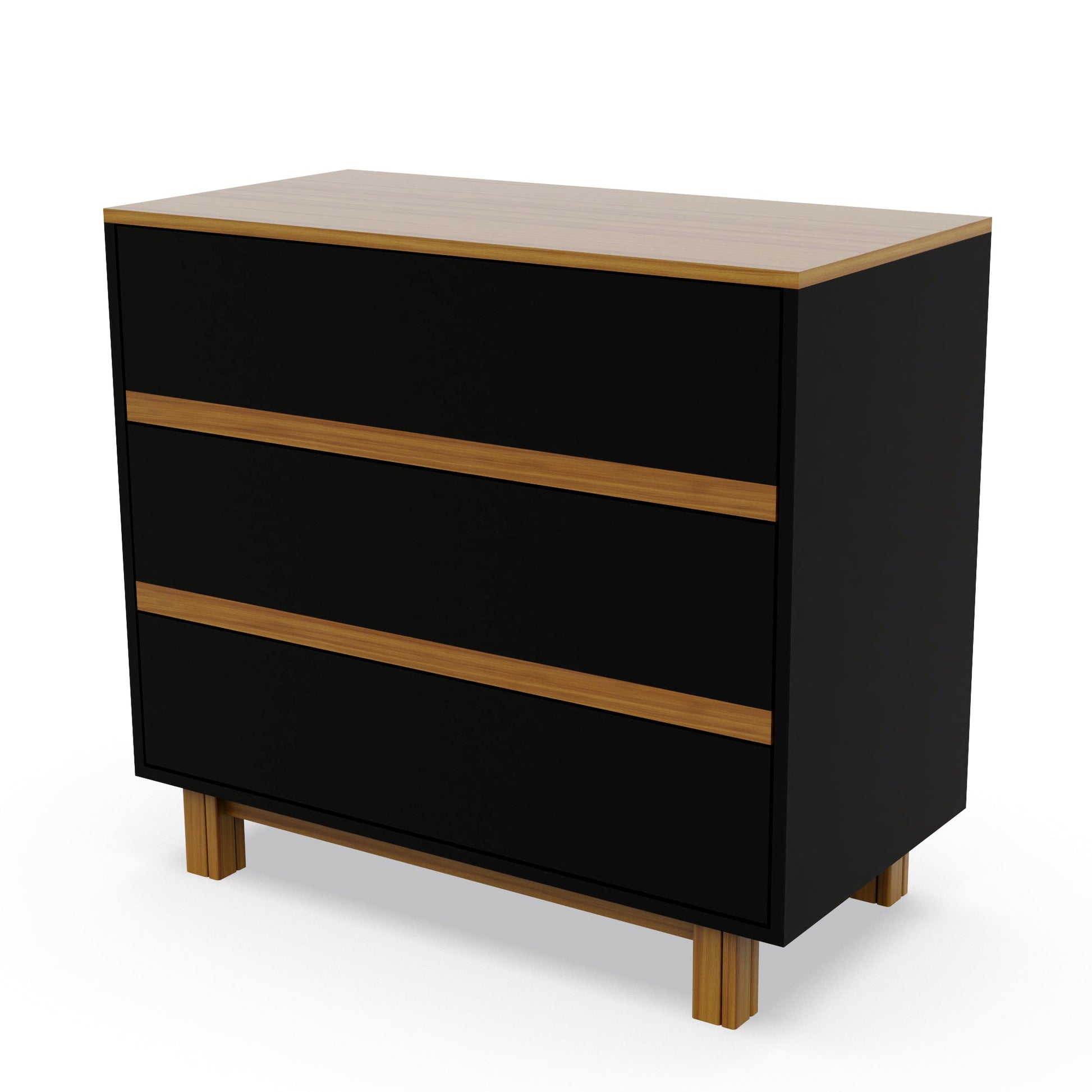 Kommode aus Holz schwarz Vilha