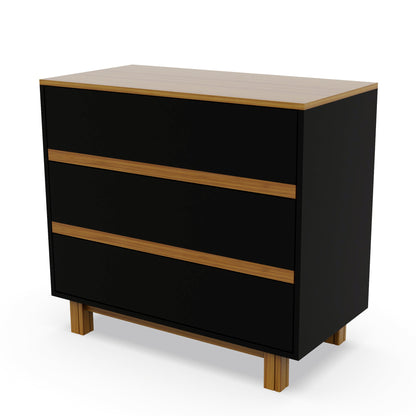 Kommode aus Holz schwarz Vilha