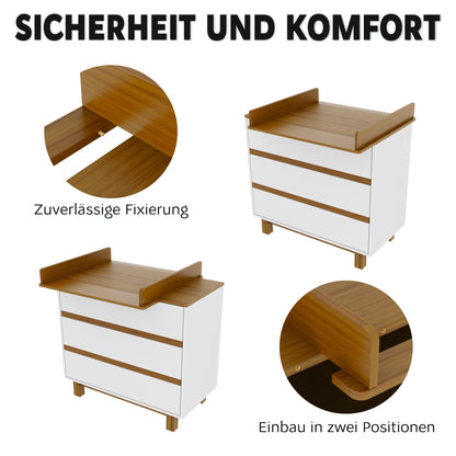 Vilha Wickelkommode weiß/natur - Vilha