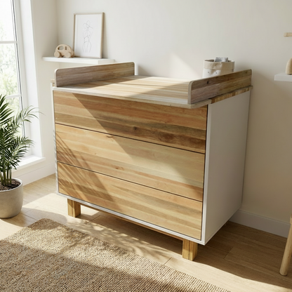 Vilha Kommode 900  weiß/natur