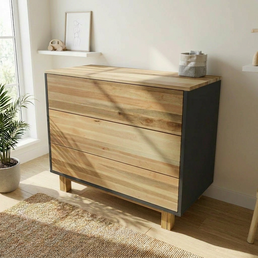 Vilha Kommode 900  graphit/natur